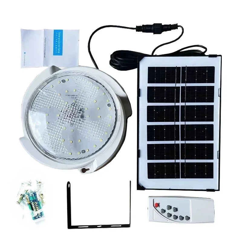 lampe solaire blanc moderne télécommande éclairage extérieur intérieur ip65 led autonomie