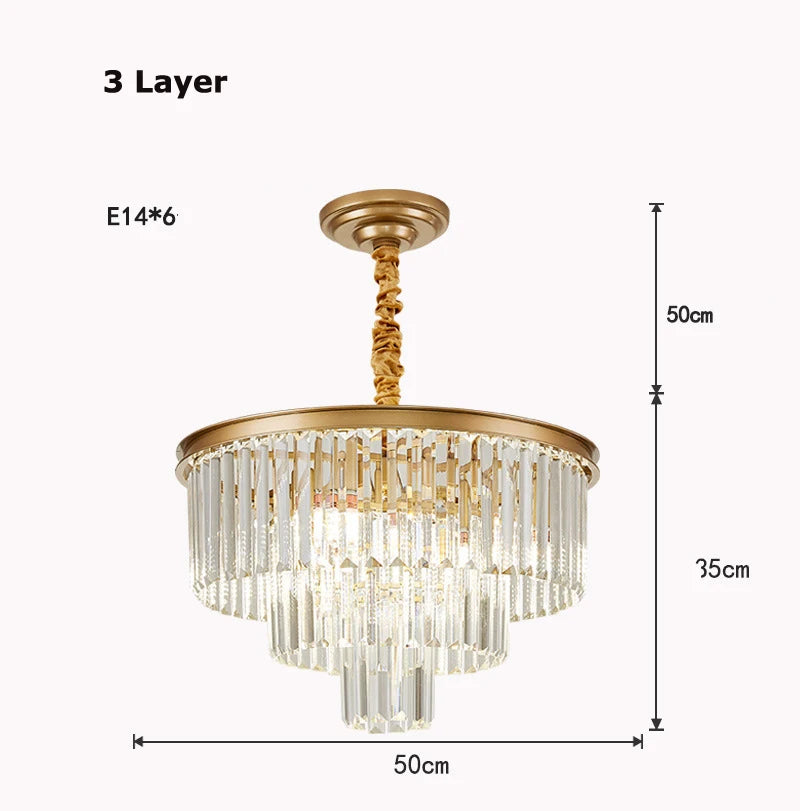 lustre moderne élégant doré transparent prismes géométriques câble led chambre salle mangerhôtel