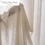 rideau moderne beige finement tissé opacité légère fenêtre française polyester grommet top adaptable
