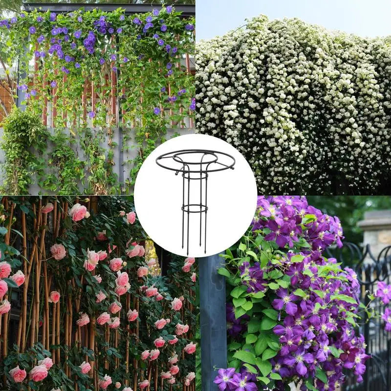 support fleurs métal noir structure circulaire moderne 120cm 150cm 180cm 210cm 70cm 40cm