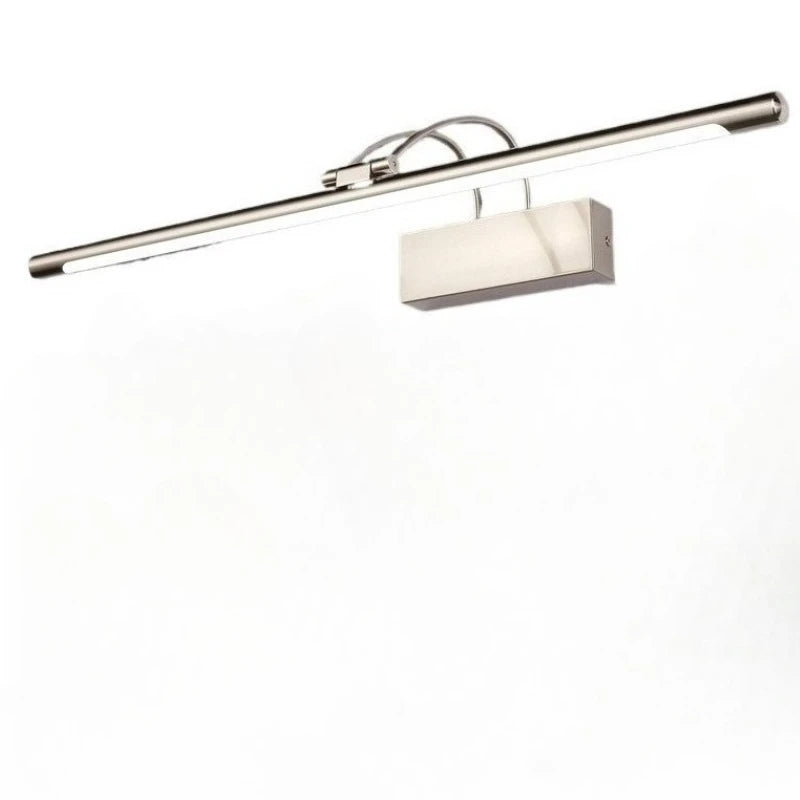 lampe led moderne argentée fixée mur 60cm clips fixation 12w