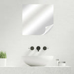 miroir auto adhésif blanc moderne acrylique décoration murale fond maison 200cm 50cm