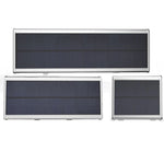 lumière solaire led applique murale noir argenté contemporaine minimaliste capteur mouvement batterie lithium ion