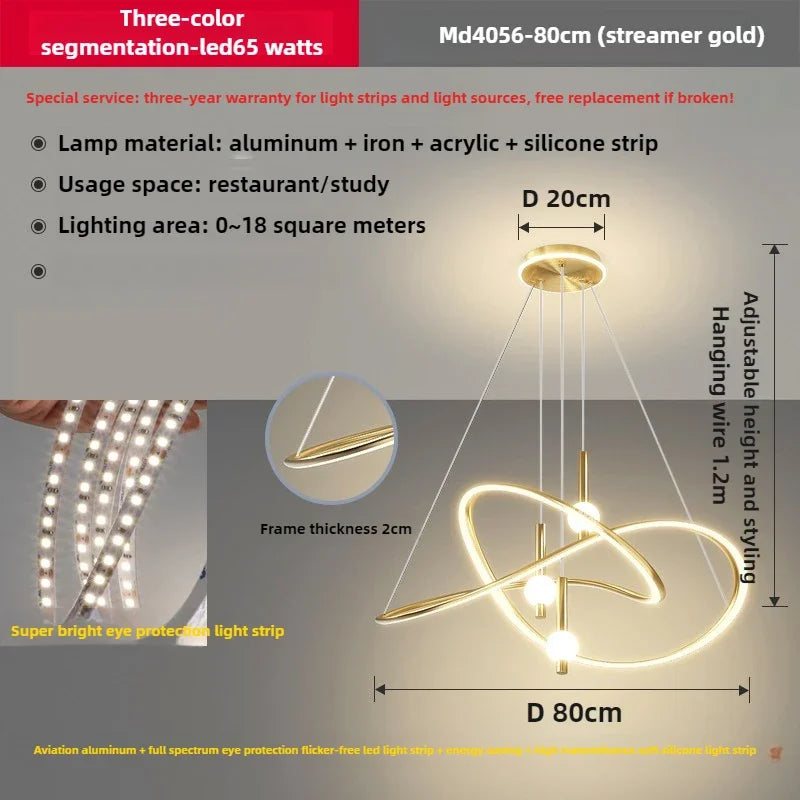 suspension lumineuse moderne or noir câbles suspendus ampoules led globes lumineux anneaux lumineux éléments