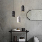 Suspension lumineuse moderne pierre bleue noire rose blanc 180cm haute E27
