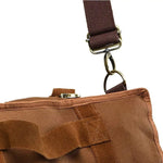 sac outils barman tissu texturé compartiments élastiques sangles réglables vintage utilitaire cocktails