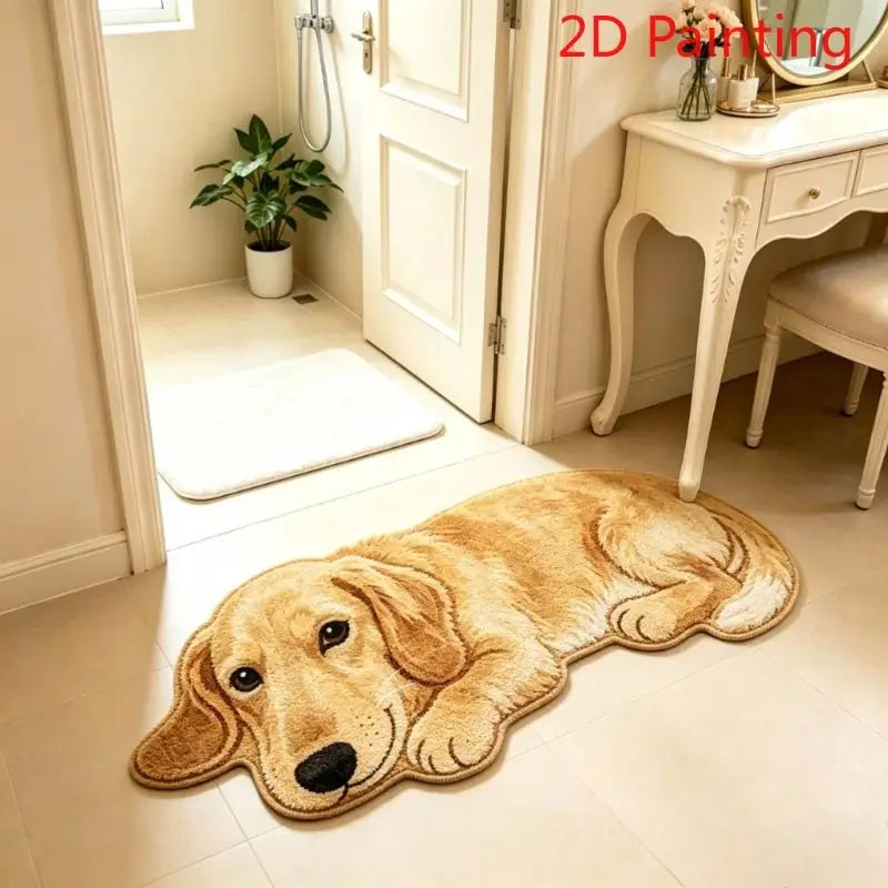tapis imprimé chien husky gris noir blanc résistant décoloration antidérapant intérieur extérieur chambre salon