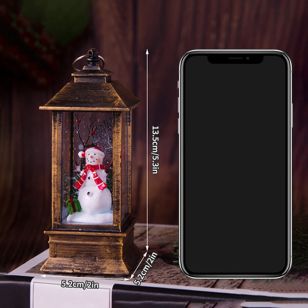 Veilleuse de Noël décorative dans un bureau avec décoration festive