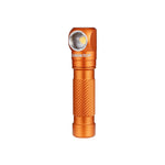 lampe frontale led noir orange compact bandeau élastique 180° modes haut moyen bas