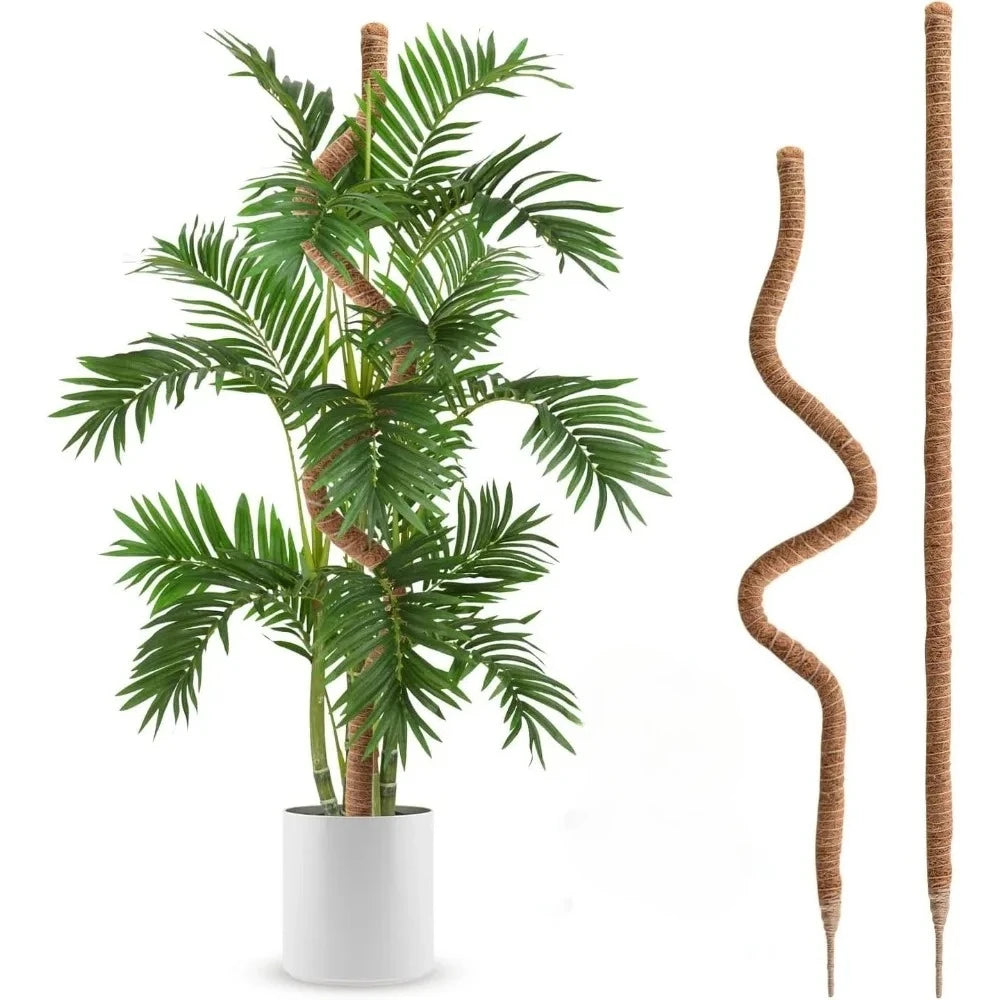 poteaux support plantes mousse coco pliables osier décoration jardin intérieur minimaliste naturel