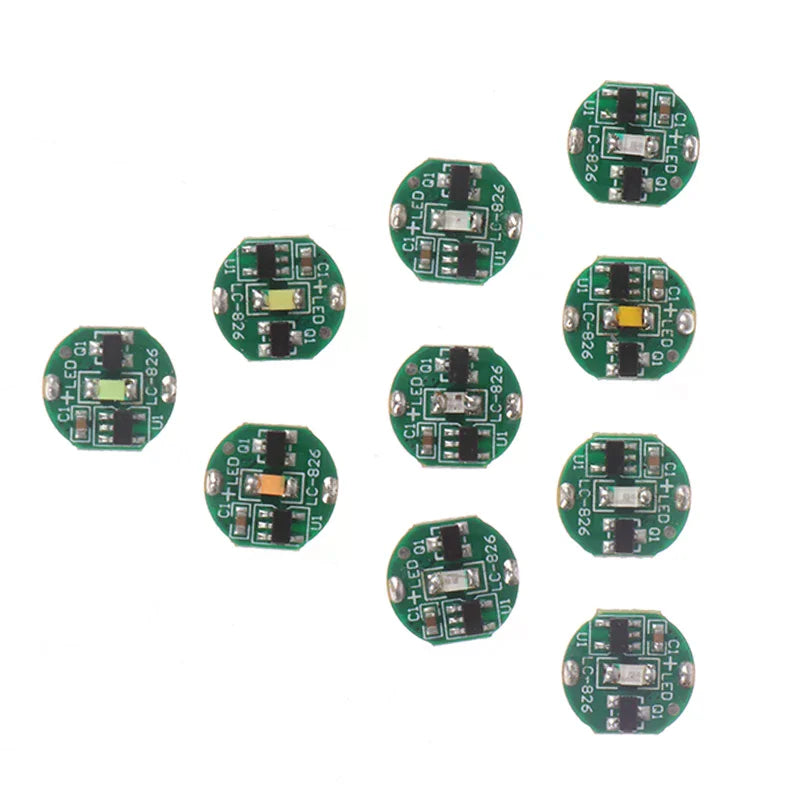 interrupteur led vert circulaire imprimé composants électroniques connecteurs condensateurs diodes 13cm fixe animation