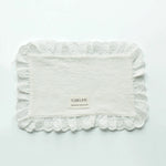 nappes dentelle table serviettes coton assiettes decoration mariage volants doux decoration table fête