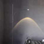 lampe sol moderne argentée acier inoxydable haut bas éclairage intérieur salon chambre led tactile