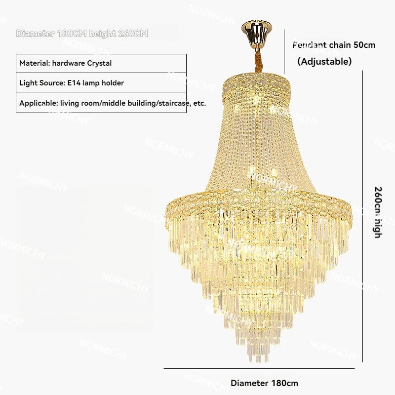 lustre cristal doré classique encastrée ampoules E14 led moderne salon hall