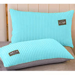 taies d'oreiller géométriques polyester 48x74cm bleu clair moderne adhésif chambre coucher