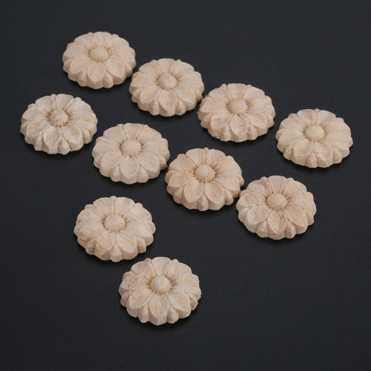 cadres boutons bois imprimé floral 3cm classiques 14+ deco mur porte chambre