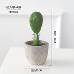 décoration intérieure cactus artificiel vert moderne pot gravier salon 11.1cm