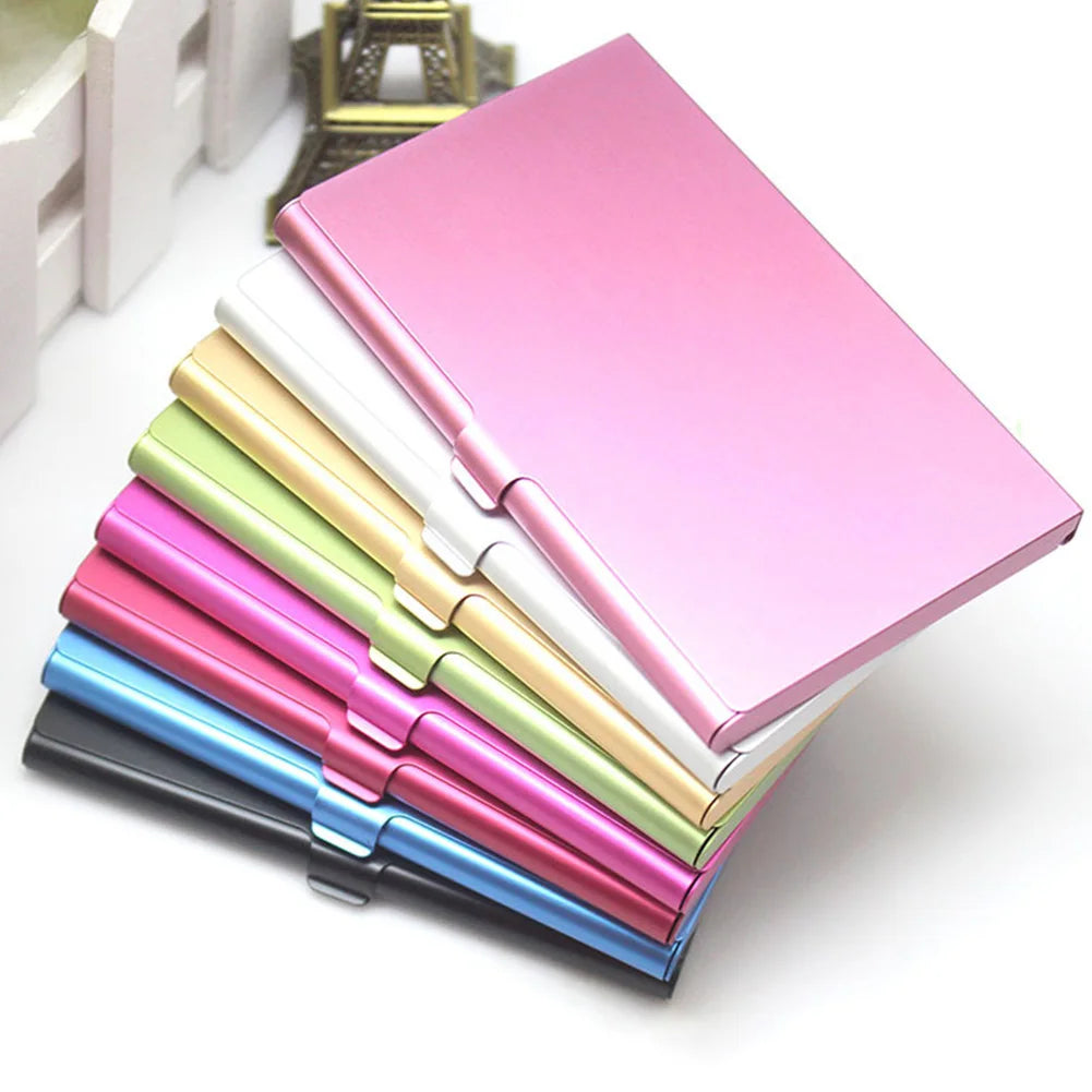 porte cartes réutilisable métal coloré rose doré moderne clip