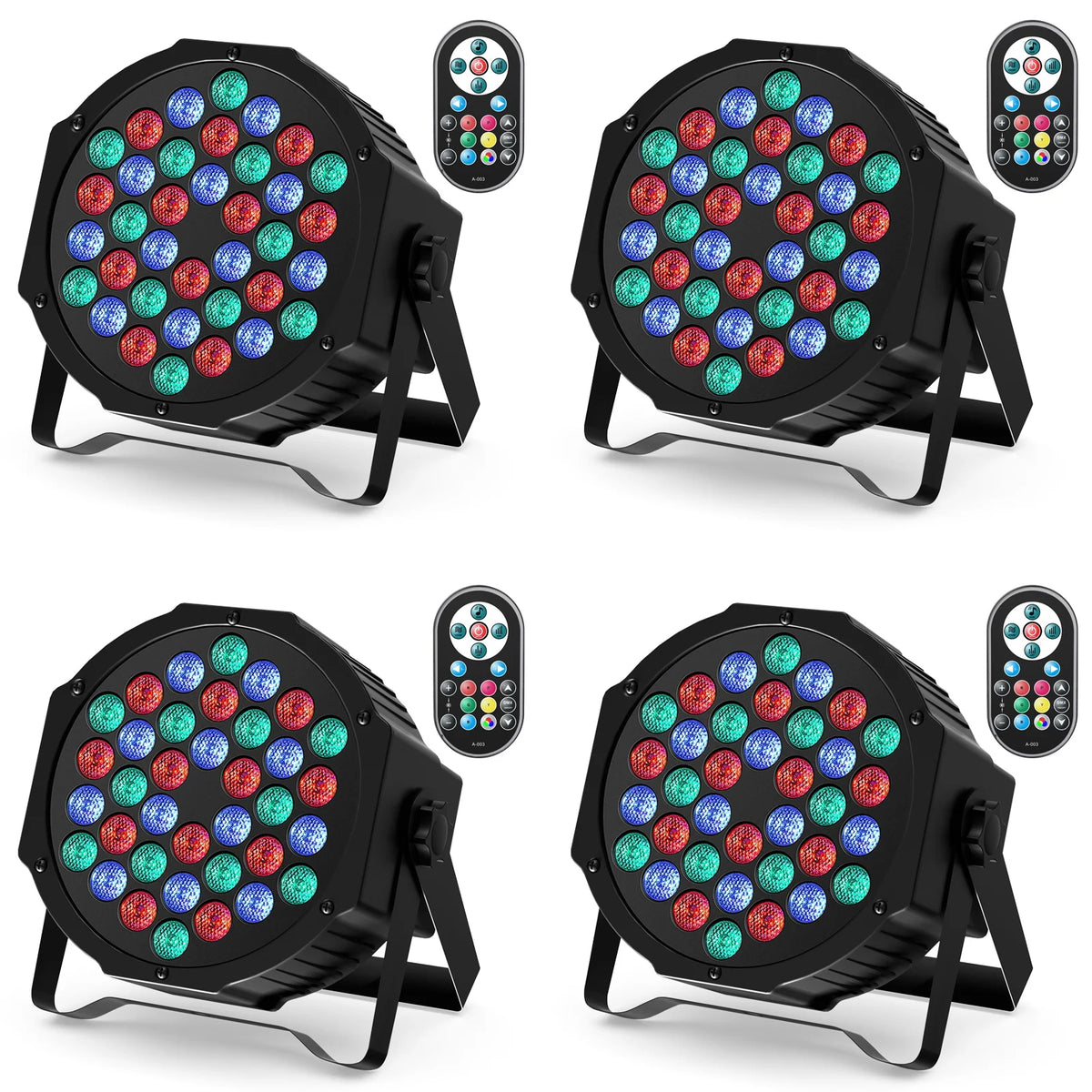 projecteur led rgb dmx controle telecommande effet scene disco professionnel