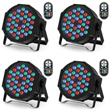 projecteur led rgb dmx controle telecommande effet scene disco professionnel