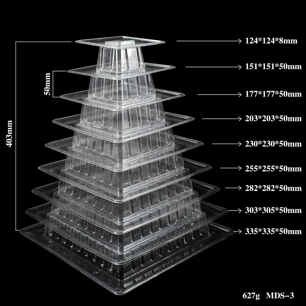 support macarons transparent moderne stand gâteaux mariage anniversaire décoration ustensiles cuisine six niveaux