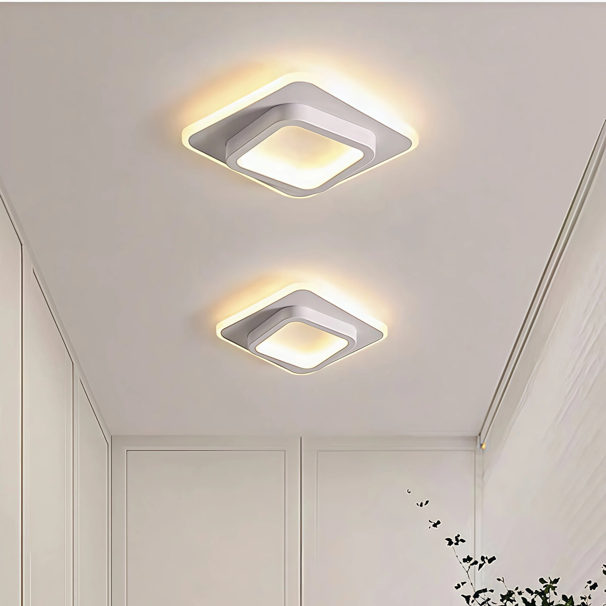 plafonnier led moderne blanc éclairage cuisine salon minimaliste(touches)flux249 2000v90 260ce