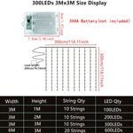 guirlande lumineuse led blanc moderne 3m 3m 300 led points lumineux auto batterie non