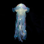 méduses lumineuses artificielles bleu rose vert modernes translucides iridescentes fil suspension fête enfants anniversaire