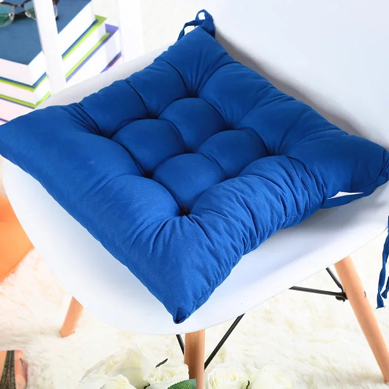 coussin siège épais couleur solide moderne bleu royal rouge vif vert clair gris fixé