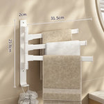 porte serviettes mural rotatif aluminium noir blanc beige support salle bain moderne fixe