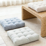 coussin rond rayures bleu marine blanc moderne non amovible lavable 42cm 47cm 55cm