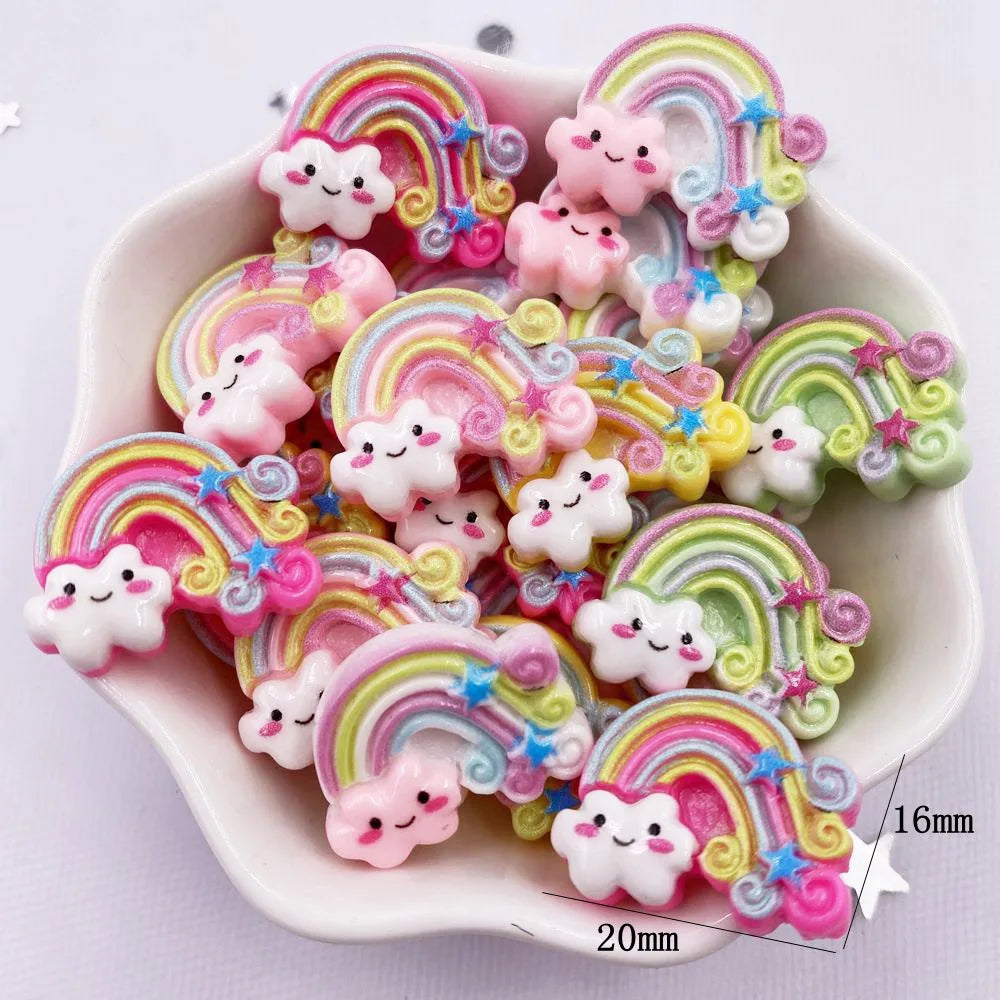 accessoires decoratifs arc ciel bijoux creatifs enfantins nuages souriants echangants