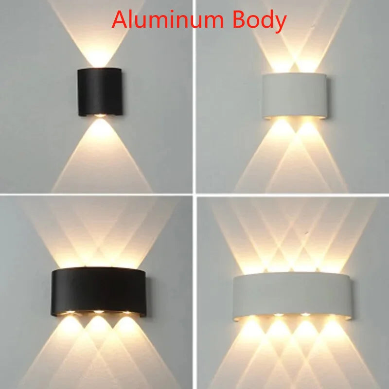 lampe murale moderne 12w blanc noir 90260v ip65 extérieure étanche 2492000lm