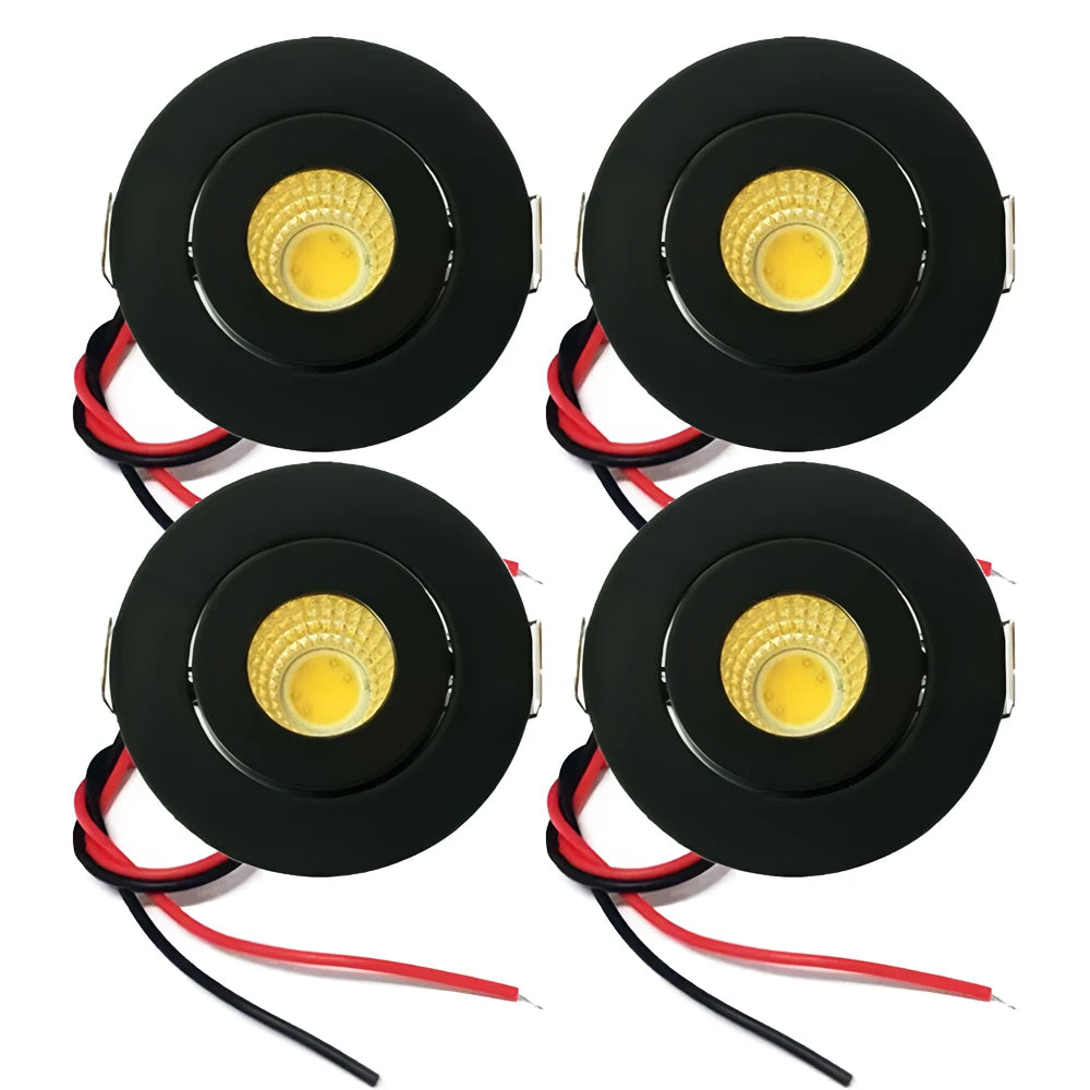 Spot LED argent or noir moderne câbles noirs rouges 12v 24v led cuisine