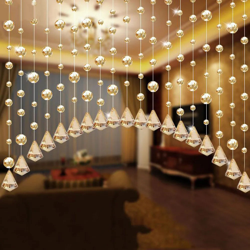 rideau cristal transparent japonais décoration fenêtre maison hospitalière