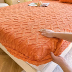 couverture géométrique beige douce polyester lit adultes hiver opacité confortable fixation