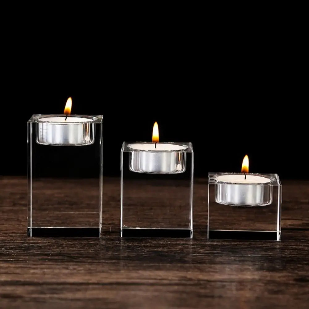 support bougies transparent moderne différents décoration intérieure bougies chauffe plat