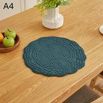 tapis table blanc rose clair gris vert bleu clair moderne texturé géométrique réutilisable lavable