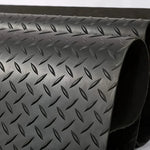 tapis sol noir diamanté moderne résistant corrosion garage salle sport 100x180cm