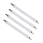 attaches drap réglables élastiques clips métalliques ressorts blanc noir pièces fonctionnel utilitaire