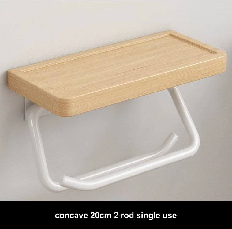 étagère murale moderne bois naturel adhésive téléphone portable papier toilette lunettes parfum minimaliste porte