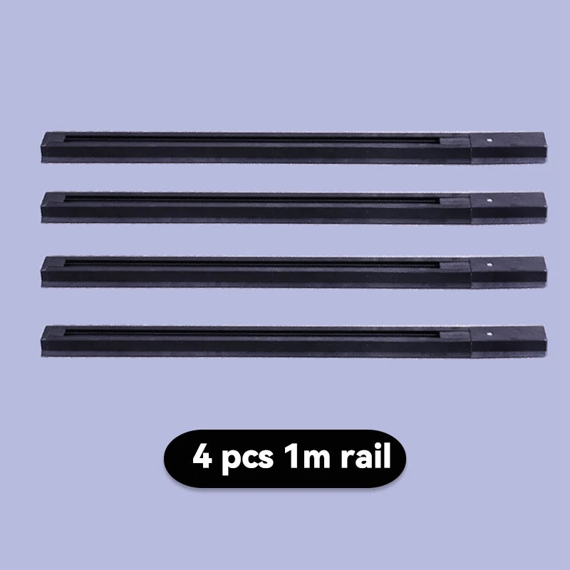 système rail led noir moderne connecteurs rails modulables éclairage intérieur salon