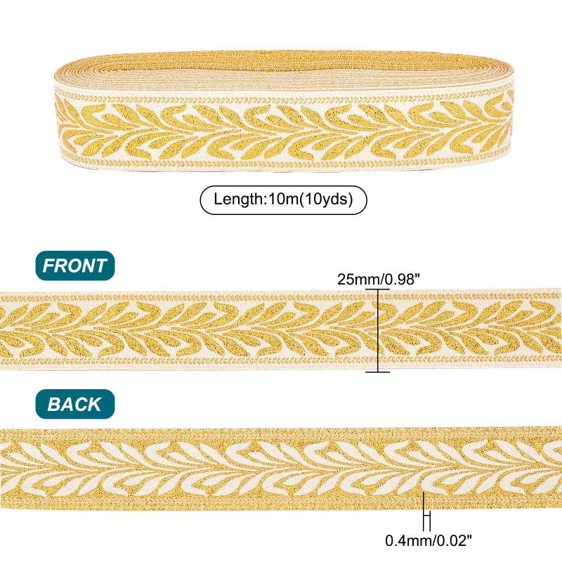 ruban decoratif doré rayures horizontales texture tissée classique élégant adhésif 15mm largeur opacité ciseaux