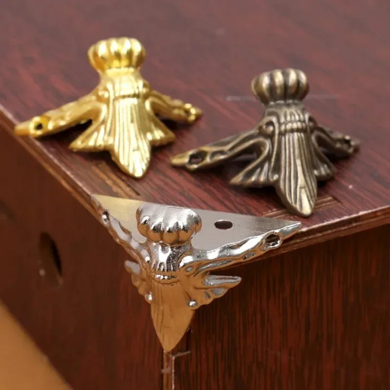 cornières meubles vintage ornées doré argenté ancien inclusion set decoration