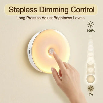 lampe nuit rechargeable tactile usb blanc moderne minimaliste aimant autocollant