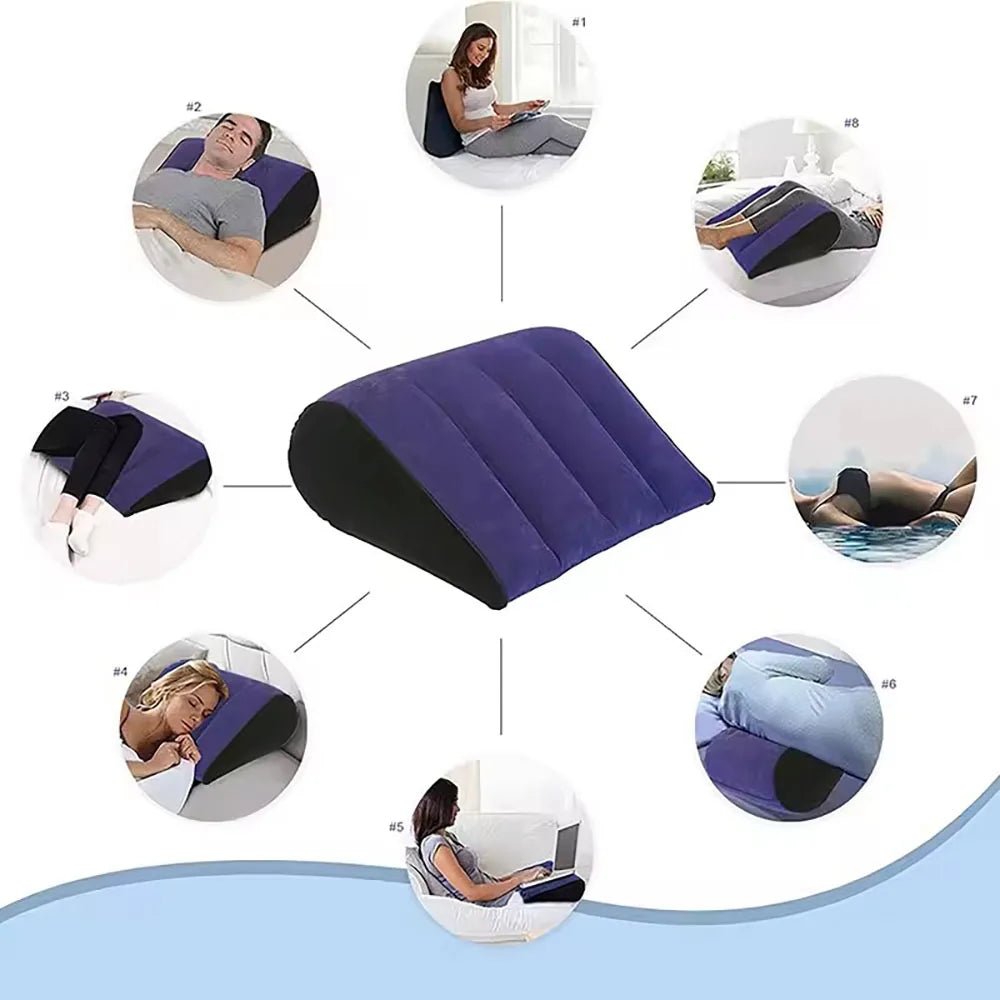 coussin gonflable violet confortable valve sac transport 45x36x18cm erotique echangiste erotique jeux echangisme erotique