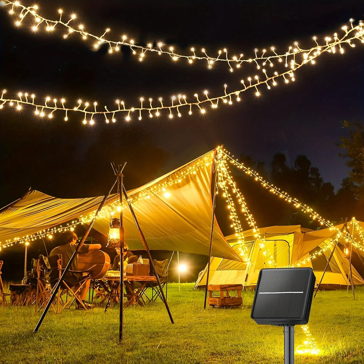 guirlande lumineuse solaire multicolore étoiles moderne extérieur on off autonomie led
