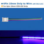 connecteurs led transparents 2pin 3pin clips câbles rgb cct cob 5v 12v 30v ul