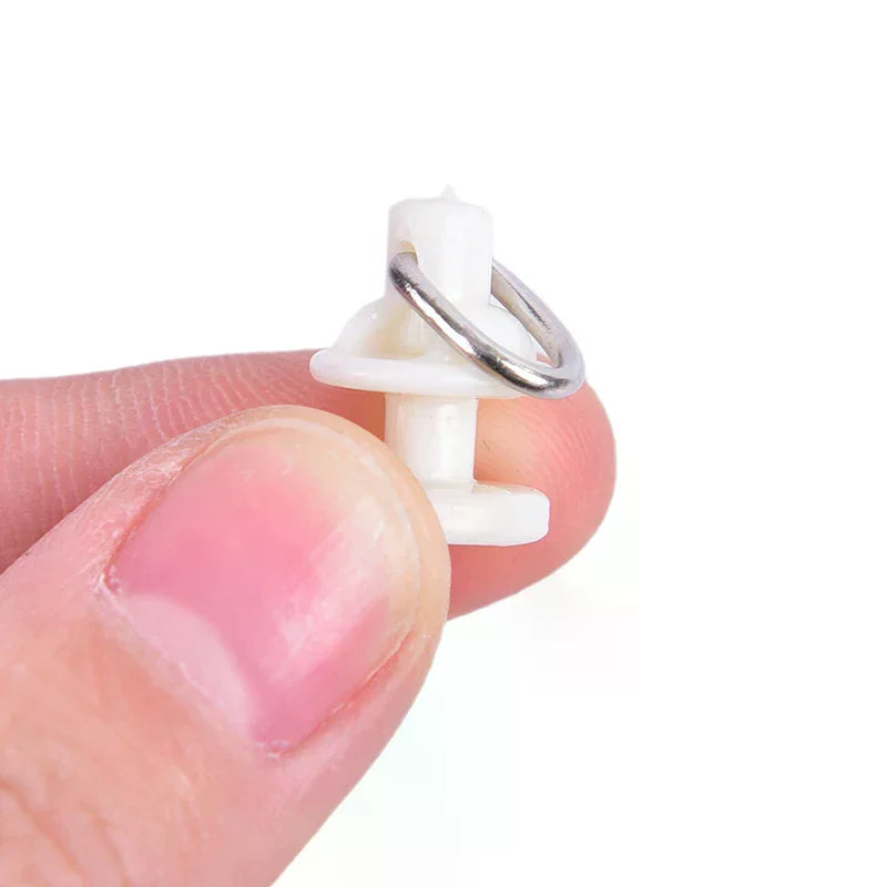 clips rideau blanc modernes anneaux métalliques accessoires volets polonais plastique