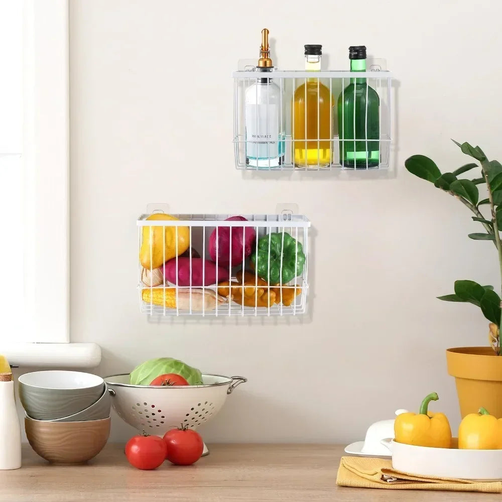 paniers rangement transparents aimants blanc noir cuisine réfrigérateur salon modulaire multifonctionnels